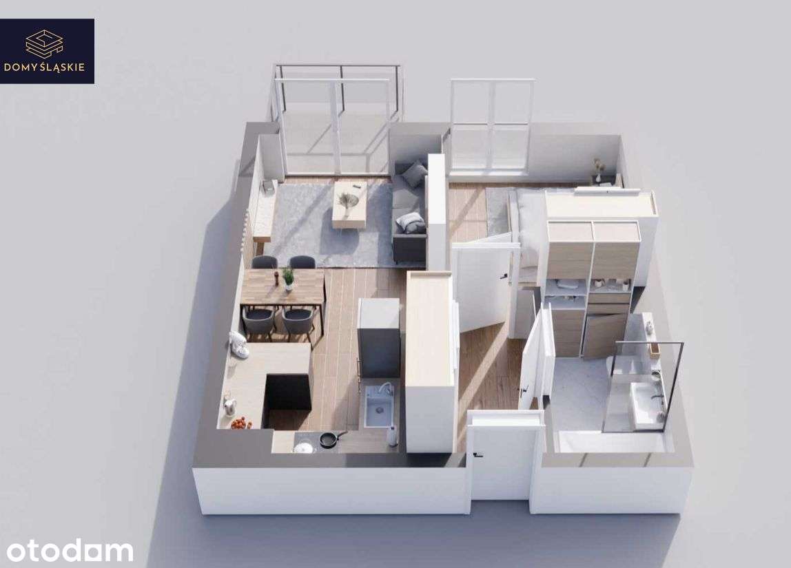 B45 - 2 pokoje + balkon