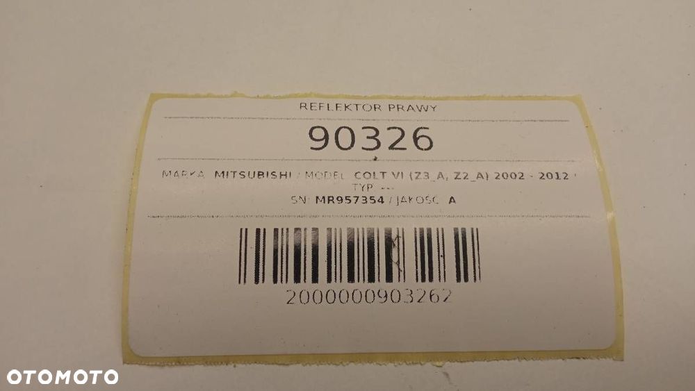 LAMPA PRAWY PRZÓD MITSUBISHI COLT VI EUROPA - 8
