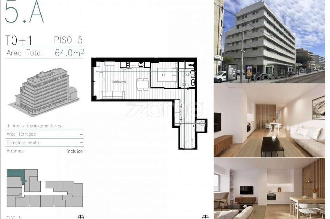 Apartamento T0+1 em Matosinhos Sul - Grande imagem: 5/8