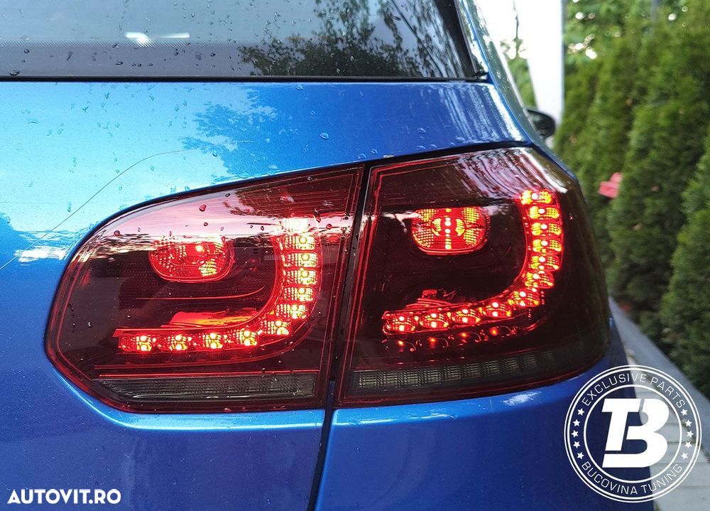 Stopuri Full LED compatibile cu VW Golf 6 VI R20 Smoke Design - 18