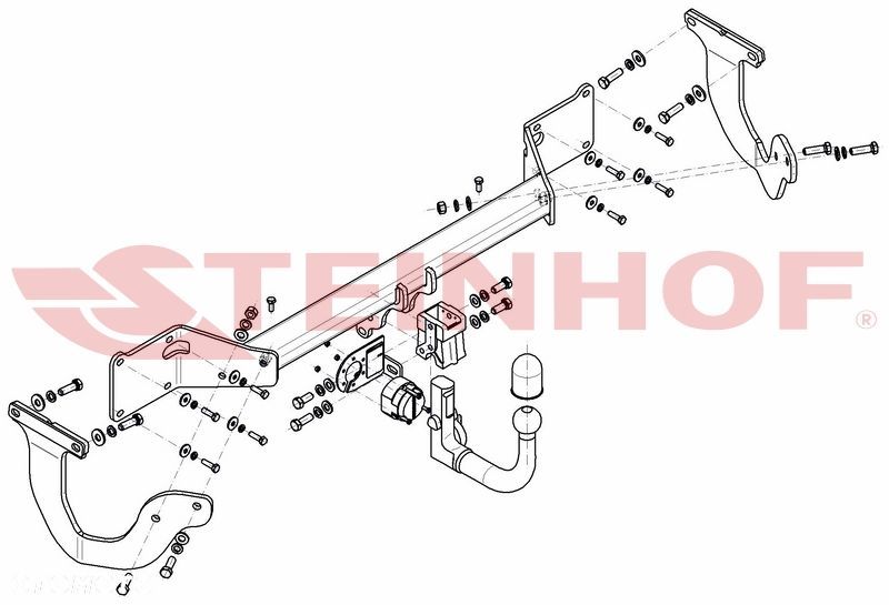 Wypinany hak holowniczy + Moduł 7 pin do Opel Zafira Life od 2019 - 2