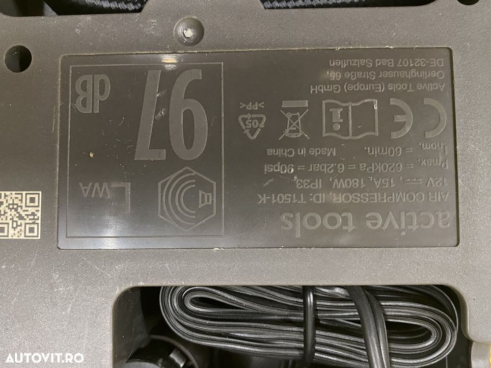 Compresor auto umflat roti OEM original GM Opel  180W 12V insignia ast - 4
