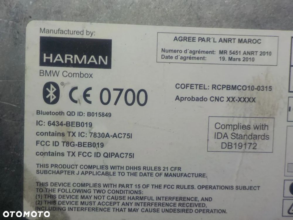 BMW F11 WZMACNIACZ HARMAN 9244189 - 3