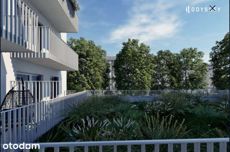 Dwa pokoje, taras, widok na zielone patio w PROMOCJI