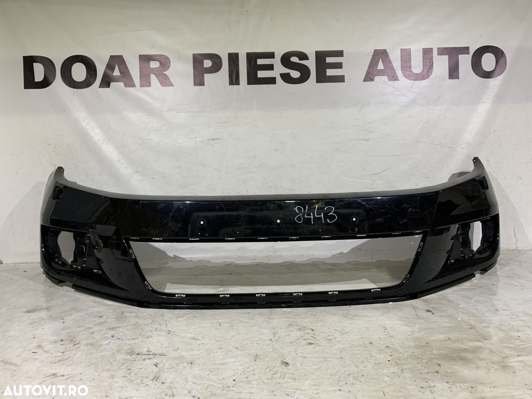 Bara fata VW Tiguan, facelift, 2012, 2013, 2014, 2015, 2016, cod origine OE 5N0807221K, cu gauri pentru spalatori faruri. - 2