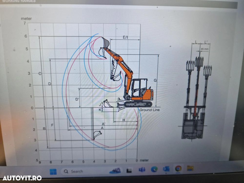 Hitachi ZX65, 6,5tone, 2025, NOU, 66.900 EUR+Tva, PROMOTIE CUPLA RAPIDA+3 CUPE NOI, Aer cond, Inst picon, Ad sapare 4,5m, latime 2m, inaltime 2,55m, posibilitate leasing 5 ani, SUPER PRET 66.900 EUR+Tva - 39