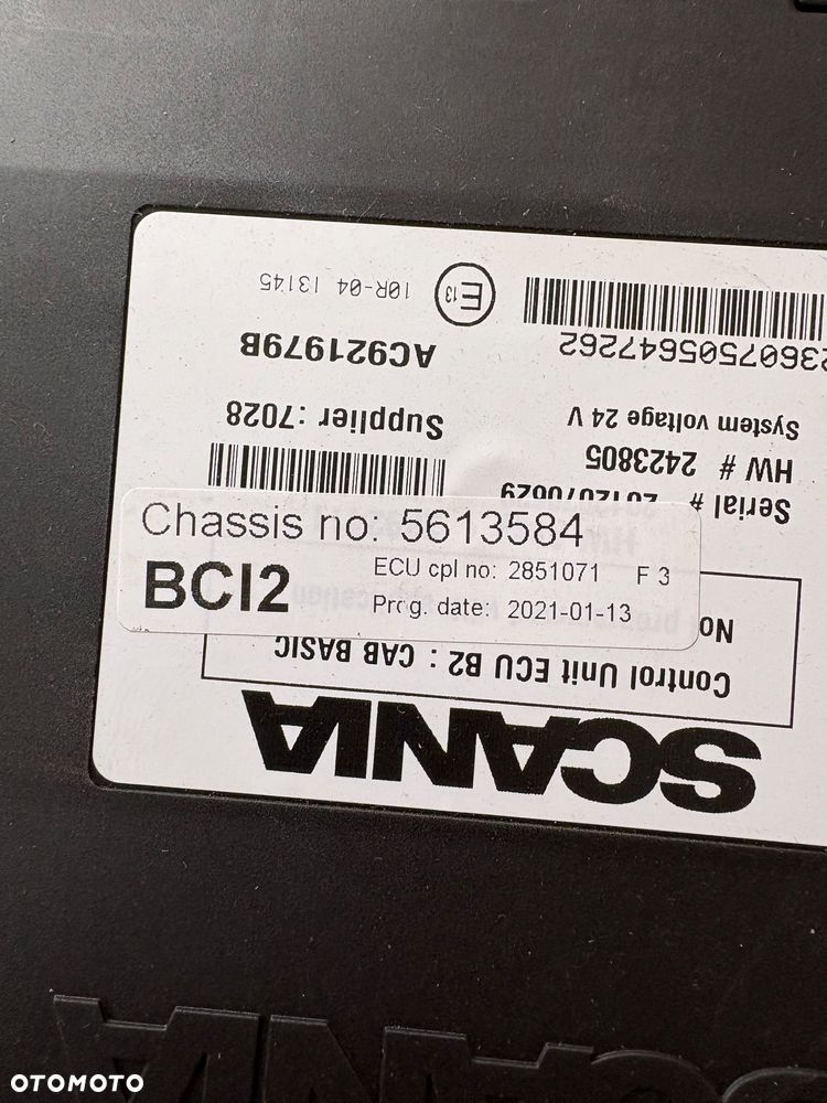 Sterownik BCI2 Scania R S komputer NTG 2851071 - 2