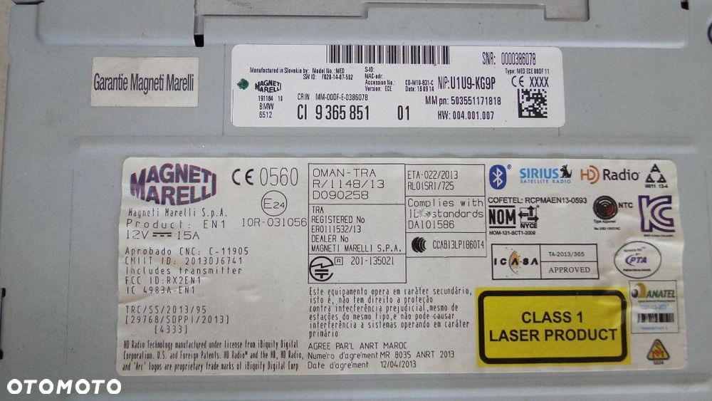 BMW 1 F20 F21 RADIO CD MP3 CZYTNIK NAWIGACJI PANEL 11-19r - 8