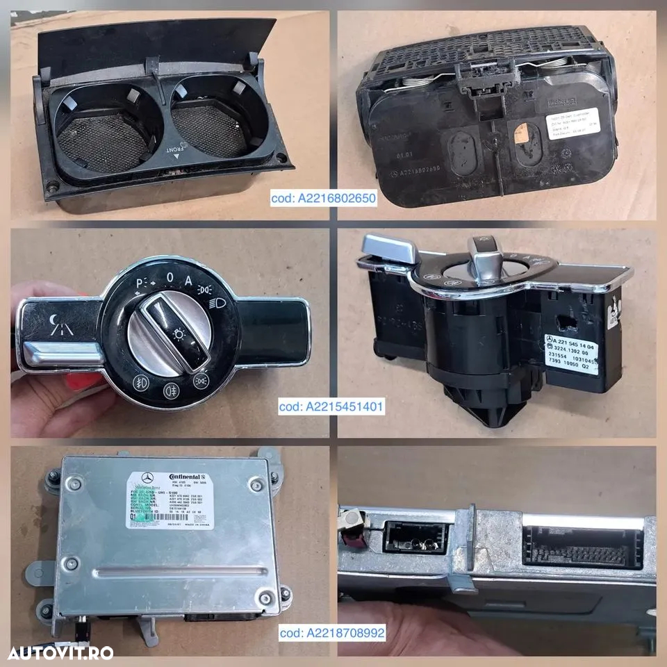 Subwoofer harman/kardon SAM modul bluetooth amplificator audio ceasuri bord benzina cd player audio oglinda stg dr grila ventilatie calculator suspensie mercedes s class w221 2005-2013 - 3