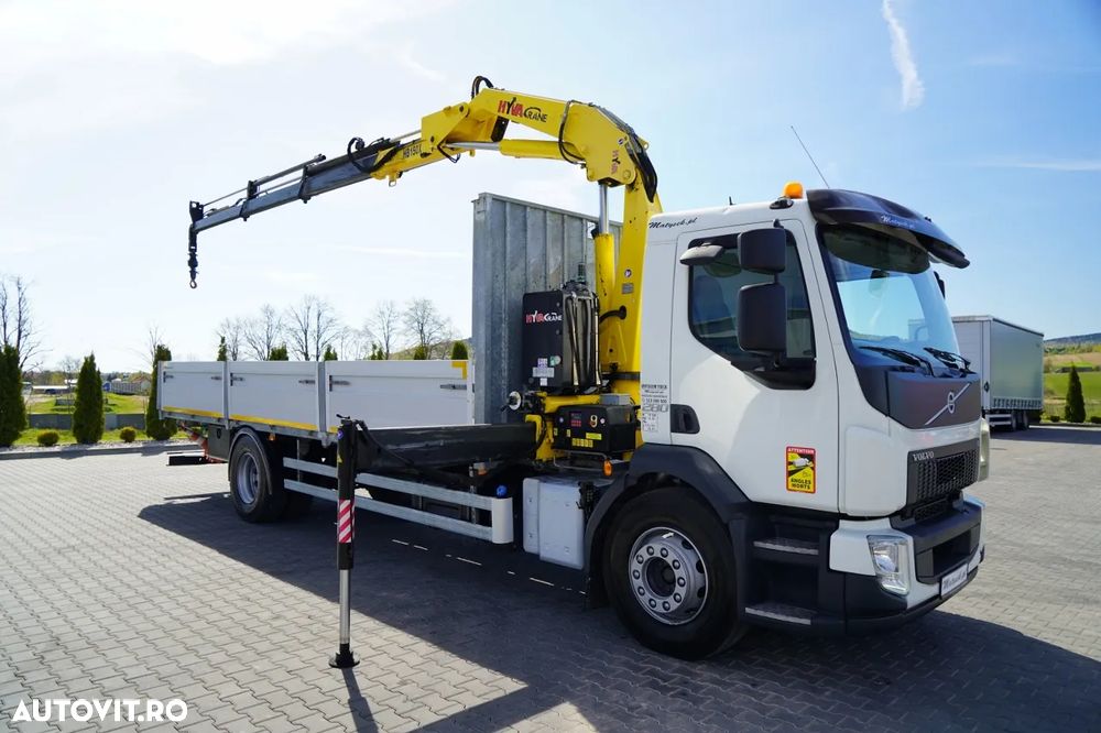 Volvo FL 280 / 4X2 / CAROSERIE 7,3 M / HYVA DRIVE / PILOT / FURCĂ PENTRU PALEȚI / ROTATOR / EURO 6 - 8