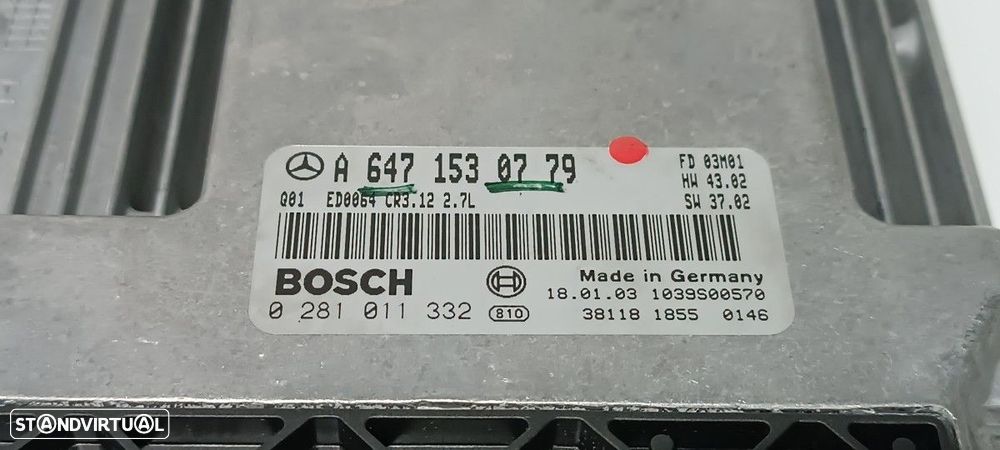 CENTRALINA DO MOTOR UCE MERCEDES CLASE E (W211) BERLINA E 270 CDI (211.016) - 4