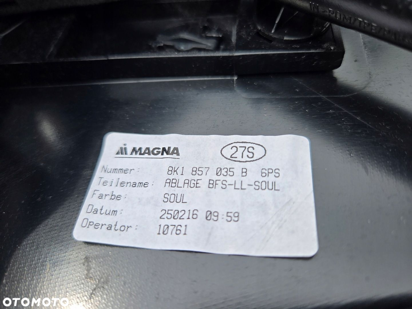 AUDI A4 B8 A5 8T LIFT SCHOWEK DESKI PASAŻERA 8K1857035B JAK NOWY - 3