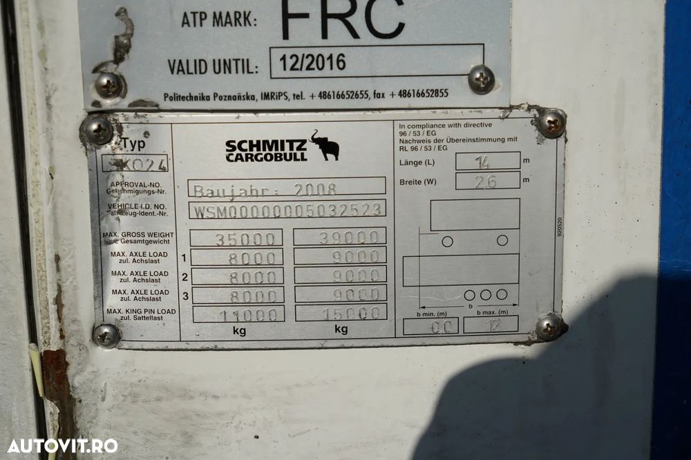 Schmitz Cargobull / REFRIGERAT / THERMO KING SL-400e / AXĂ RIDICATĂ / COȘ PENTRU PALEȚI - 26