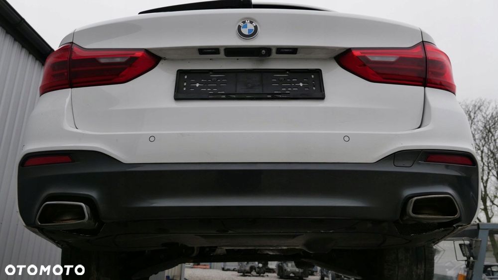 bmw 5 g31 zderzak tylny tył m-pakiet kompletny 6xpdc alpinweiss a300 - 1