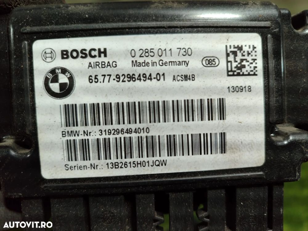 CALCULATOR AIRBAG (3 BUC.) BMW 116D 2010 E81 E82 E87 E88 2.0 DIESEL MANUAL / 2004-2011 / BMW SERIA 1 F20 118D SE 2.0 DIESEL 2012 / HATCHBACK 2011-2019 / BMW SERIA 4 M-PACHET 420D F32 / F33 / F36 2.0 DIESEL 2013 / COUPE 2013-2021 / COD OEM 6577 9267214 / 6577 9296494 - 8