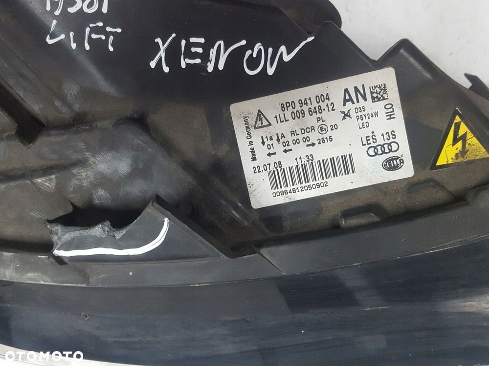 AUDI A3 8P LIFT 08-12r LAMPA XENON PRAWA PRZÓD ANGLIK - 6