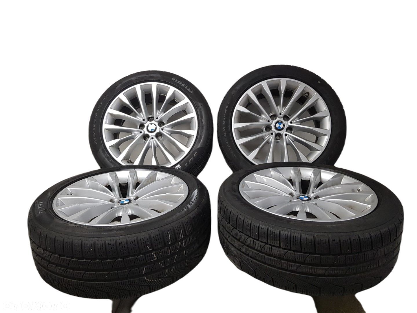 ŁADNY KOMPLET KOŁA ALUFELGI FELGI BMW 5 G30 G31 PIRELLI ZIMOWE RUN FLAT 245 45 18 8,0x19 ET30 5x120 - 1