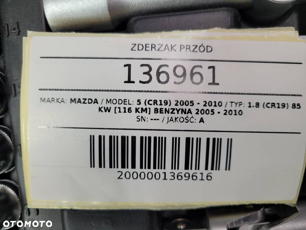 ZDERZAK PRZÓD PRZEDNI KOMPLETNY MAZDA 5 I CR19 28B - 13