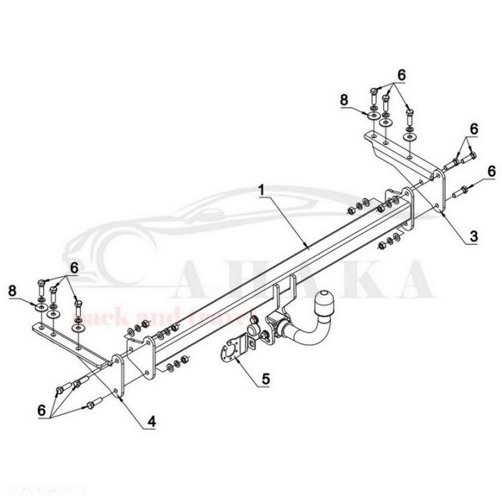 Hak Holowniczy Automat Do Subaru Legacy Iii Sedan 1999-2003 - 2