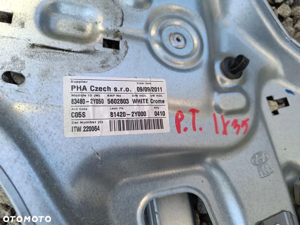 HYUNDAI IX35 MECHANIZM PODNOŚNIK SZYBY LEWY PRAWY PRZÓD PRZEDNI TYLNY TYŁ - 14