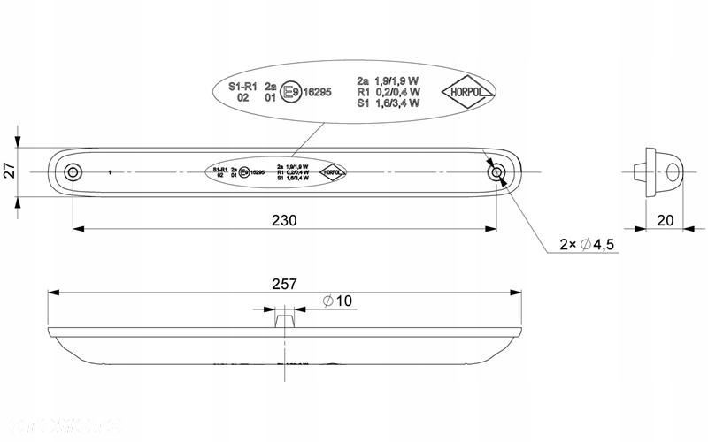 LAMPA ZESPOLONA TYLNA 3-FUNKCYJNA LED kierunkowskaz stop pozycja 12/24V - 5