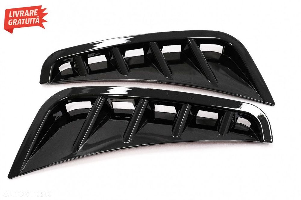 Ornamente bara fata flapsuri Negru Lucios Mercedes C-Class W205 S205 F - 3