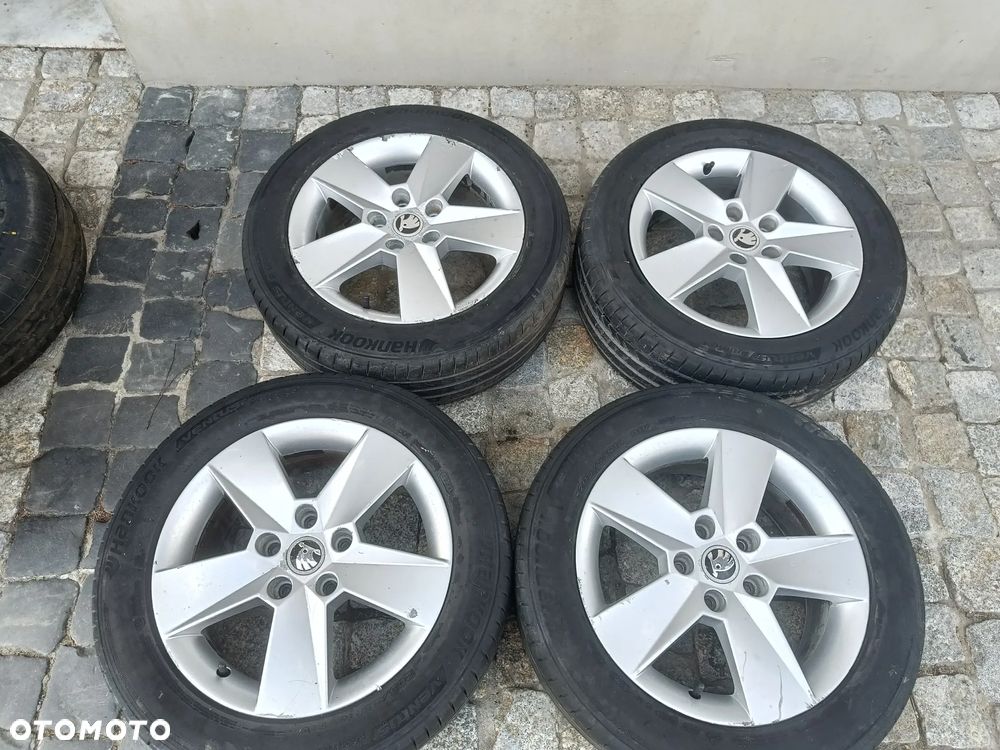 Felgi Aluminiowe 16 Skoda Octavia 3 5x112 ET46 5E0601025H Koła VW Seat Audi 6,5Jx16H2 - 1
