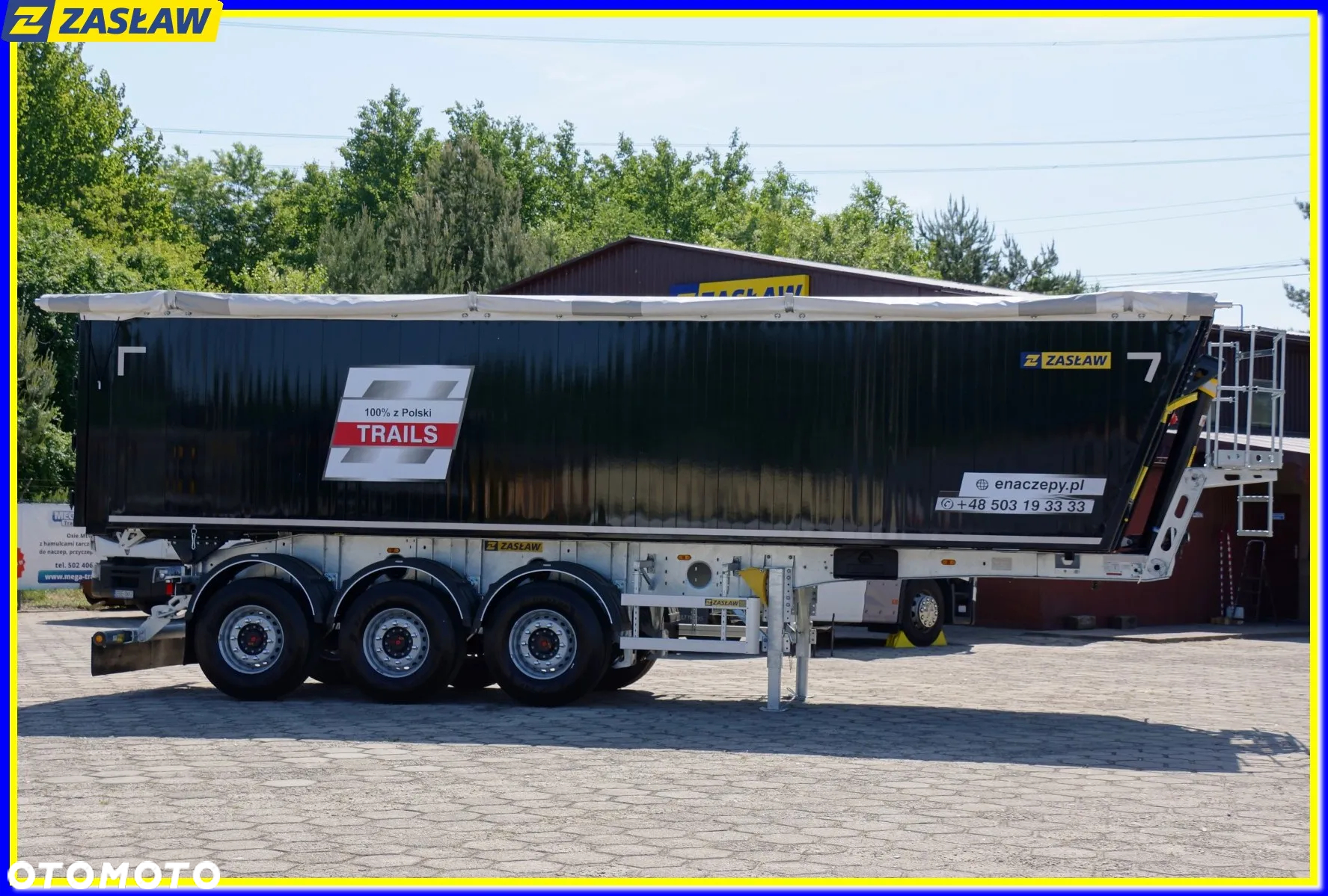 Zaslaw 43 m³ / 5.890 kg naczepa wywrotka alum. kl-drzwi NAJLŻEJSZA ! - 12