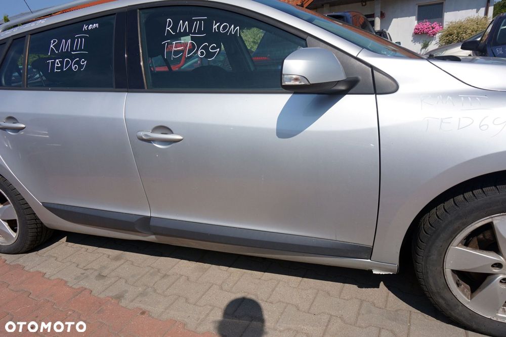 DRZWI PRZEDNIE PRAWE MEGANE III PH2 LIFT KOMBI TED69  SREBRNY RENAULT 2010-2013 - 3