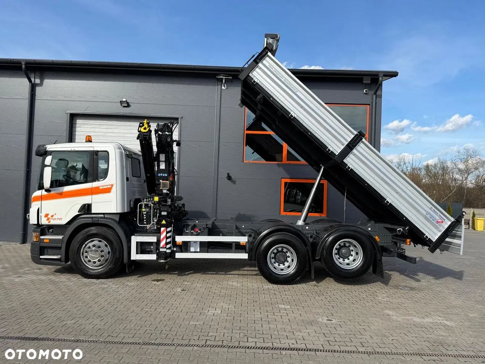 Scania Scania Scania P R 270 / 6x2 / 6x4 / wywrotka 3-S + HDS / stare tacho / żuraw , dzwig , kran , Krane - 19