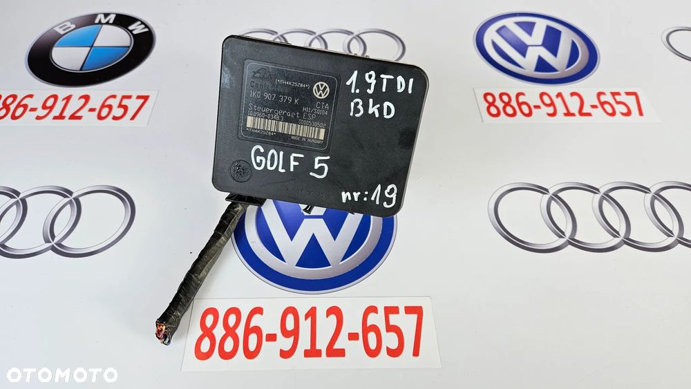 VW Golf 5 V 1K  Pompa hamulcowa ABS Sterownik pompy 1K0907379K 1K0614517H - 1