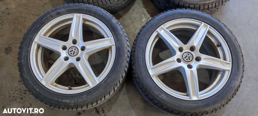 Set jante aliaj pe 17 volkswagen vw passat B6 sedan cu anvelope de iarna DOT 2020 - 8