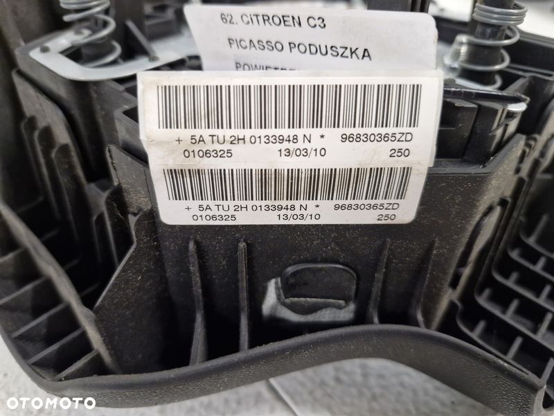 citroen c3 picasso poduszka powietrzna kierowcy airbag 96830365zd - 6