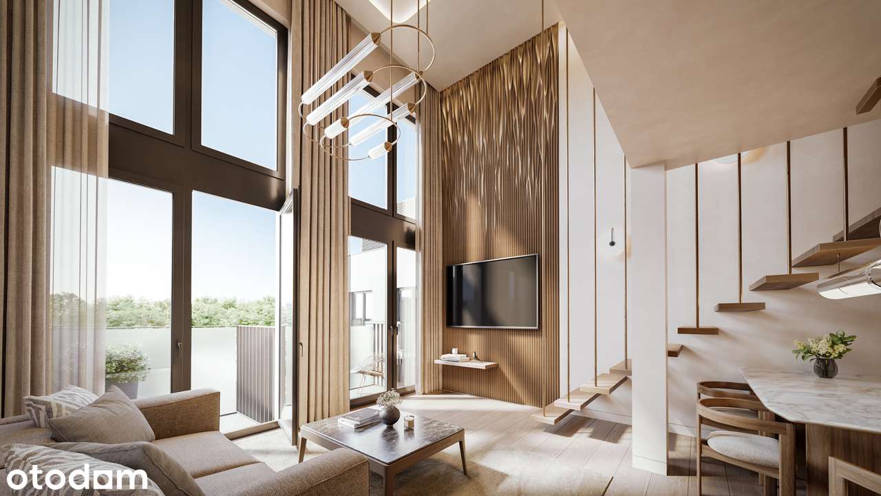 Unikalny apartament z ANTRESOLĄ - piękny widok na Las Wolski