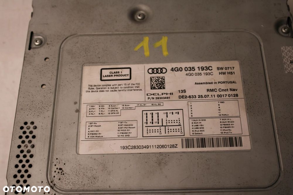 AUDI A7 C7 4G 10R- RADIO RADIOODTWARZACZ NAWIGACJA CZYTNIK 4G0035193C - 2