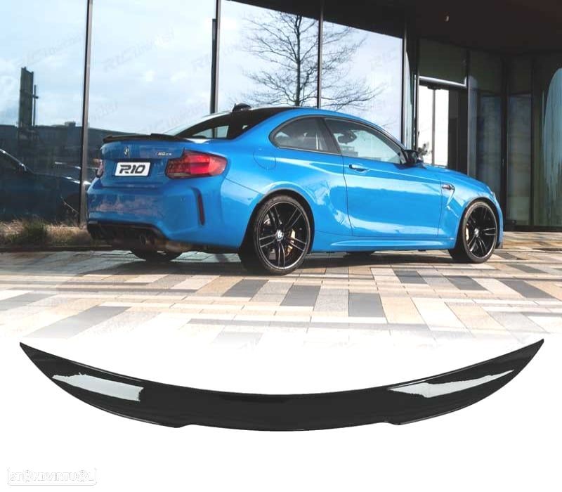 AILERON LIP BMW F22 F23 14-15 LOOK M4 PRETO BRILHANTE - 1