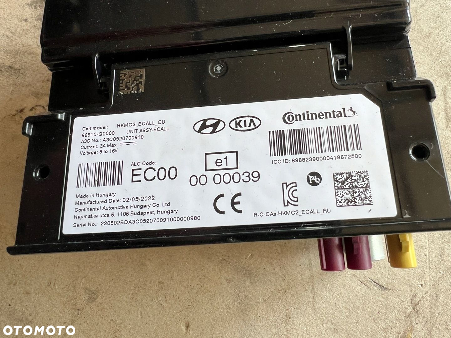 HYUNDAI I20 III 20-23 HB MODUŁ STEROWNIK ECALL 96510-Q0000 - 2