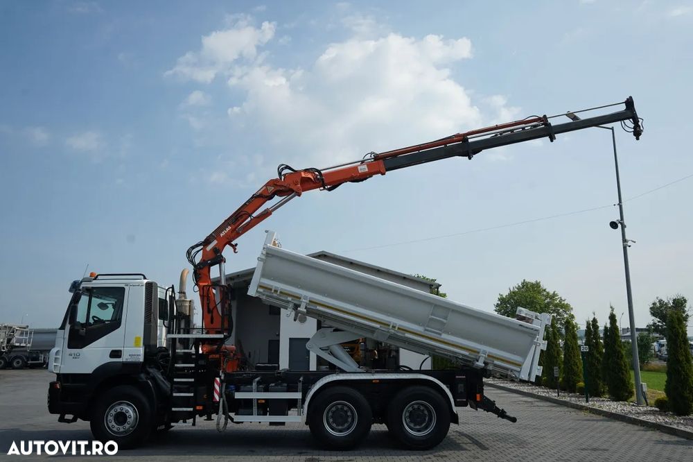 Iveco TRAKKER 410 / 6X4 / 2 PAGINI ATLAS 125.2 BASCULATOR + HDS / HYDROBRAD / ROTATOR / MANUAL / EURO 5 EEV / - 3