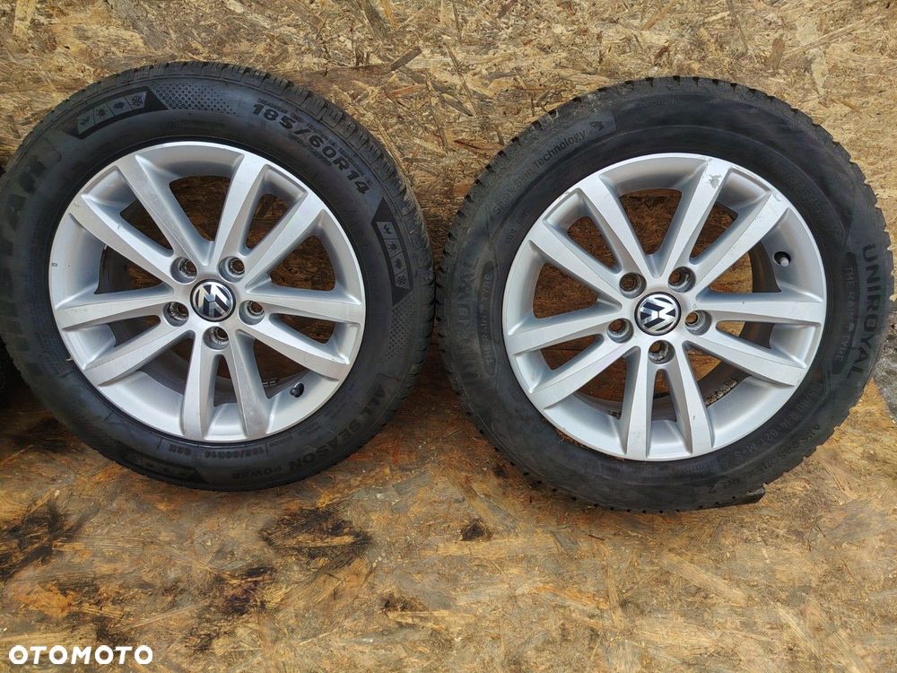 VW 6JX14 5X100 ET43 fi 57,1mm FELGI ALUMINIOWE KOMPLET X4 185/60RR14 6mm - 3