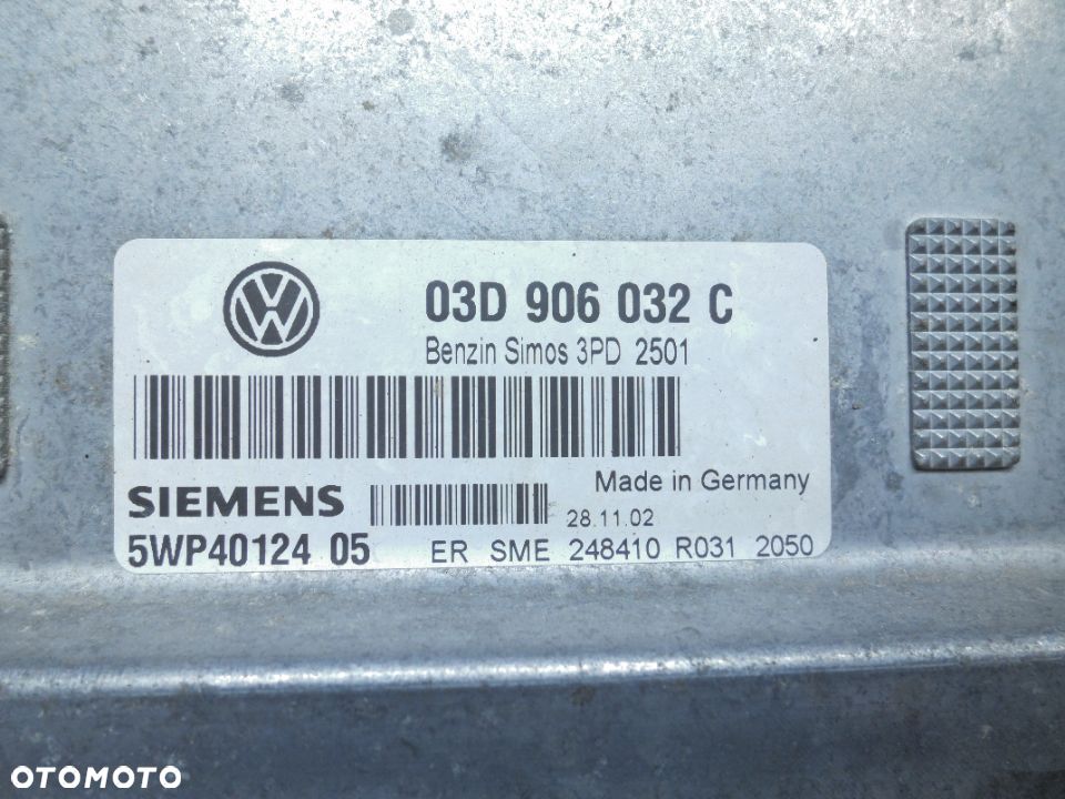 KOMPUTER ZESTAW STARTOWY VW POLO 9N 1.2 6V 03D906032C - 2