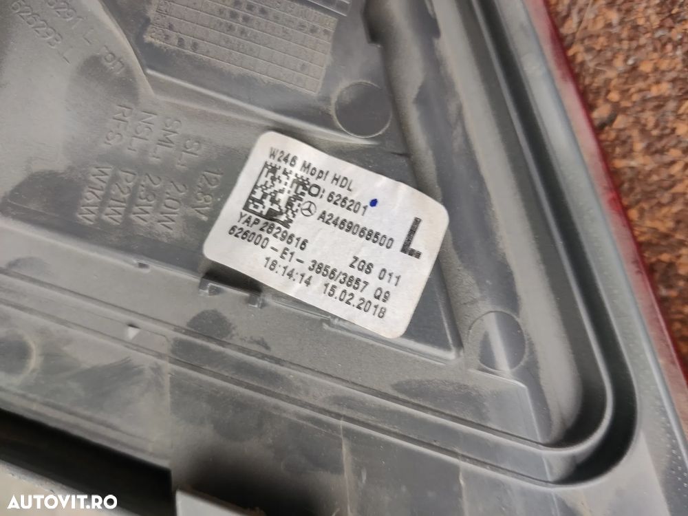 Stop Tripla LED stanga Lampa haion spate Mercedes Benz B class W246 W242 A2469068100 / A2469068500 - 3