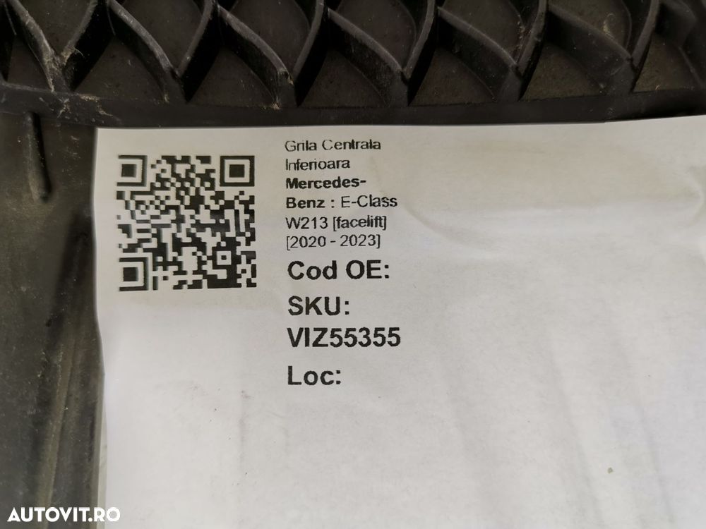 Grila Centrala Inferioara Mercedes-Benz  E-Class W213 facelift 2020 20 - 8