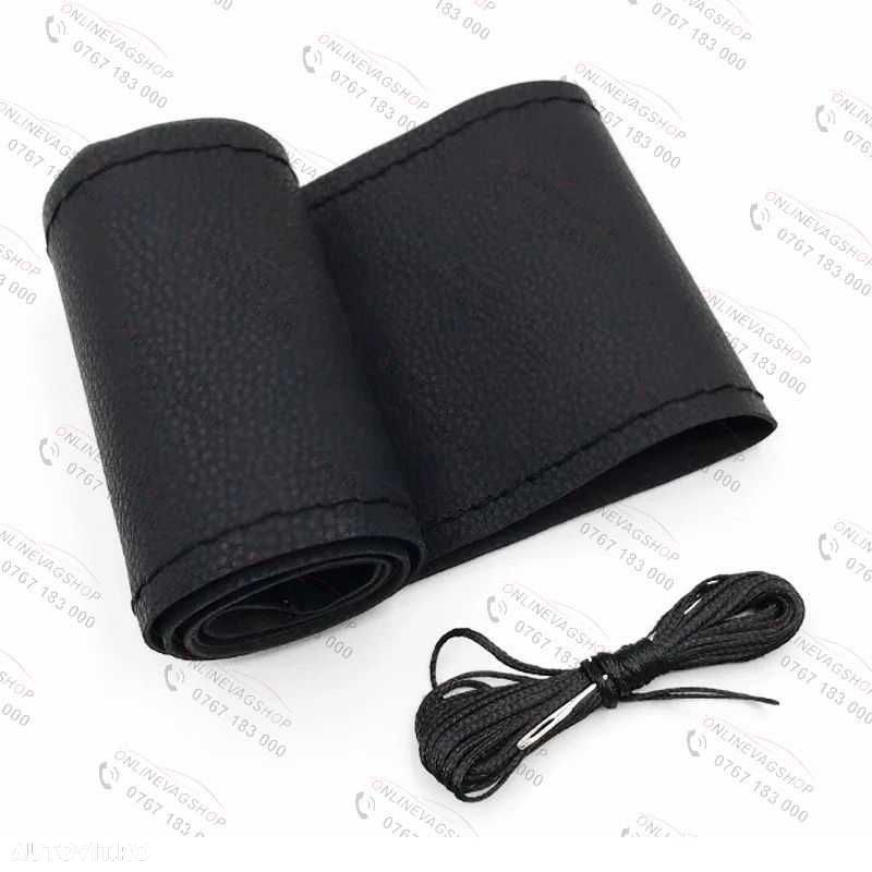 Husa piele pentru imbracat volan auto - 4