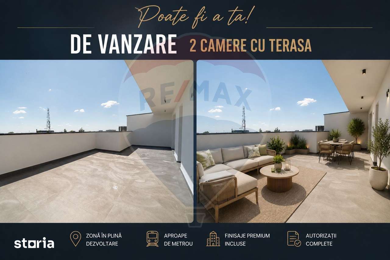 Vânzare Apartament 2 camere cu terasă de 39,50 mp — fotografia 1