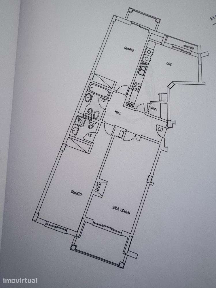 T2 com Piscina, Campo de Ténis e Garagem em Condomínio Fechado - Grande imagem: 5/5