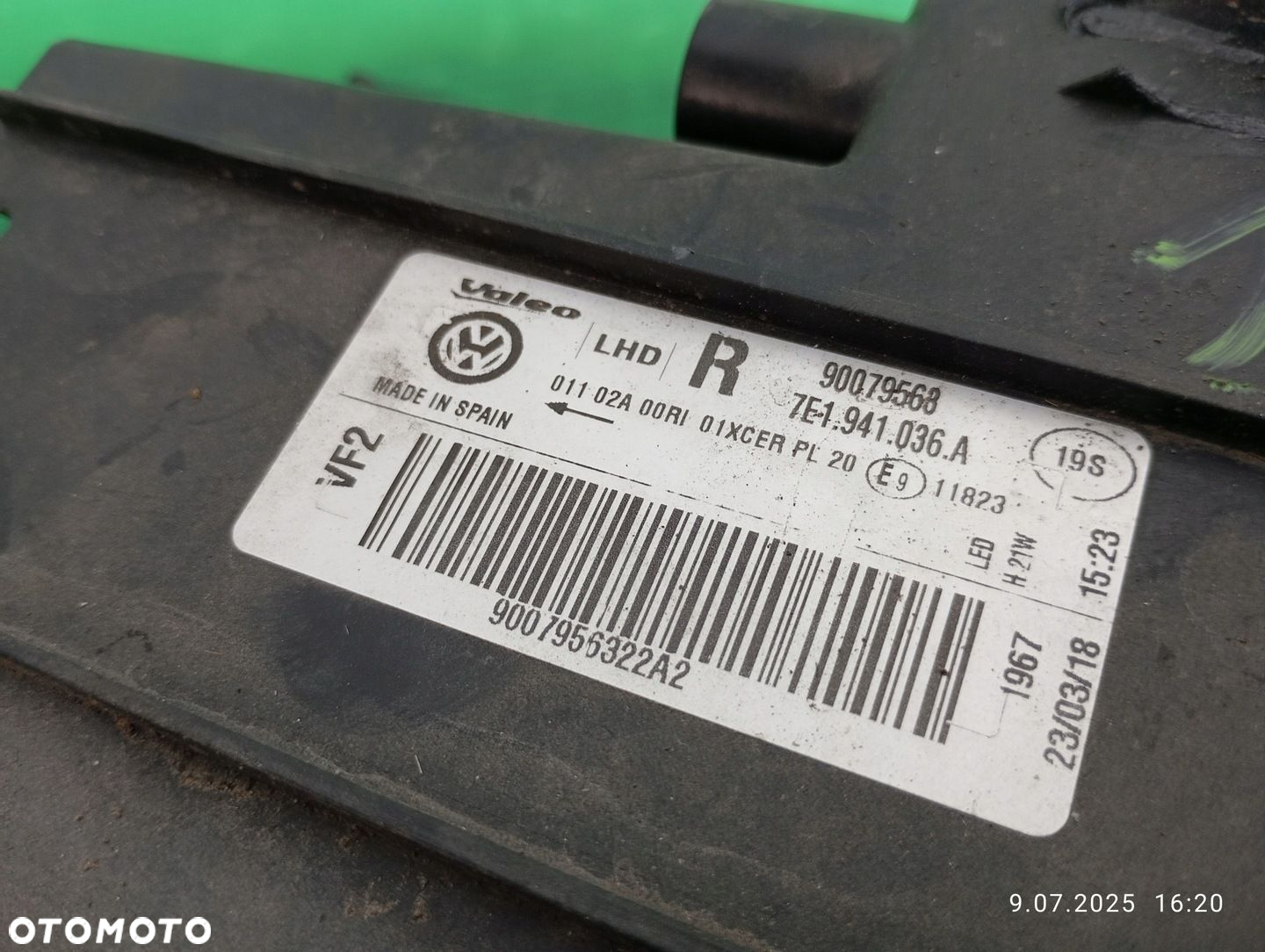LAMPA PRZÓD PRZEDNIA PRAWA VW T6 MULTIVAN 7E1941036 uszkodzona - 6