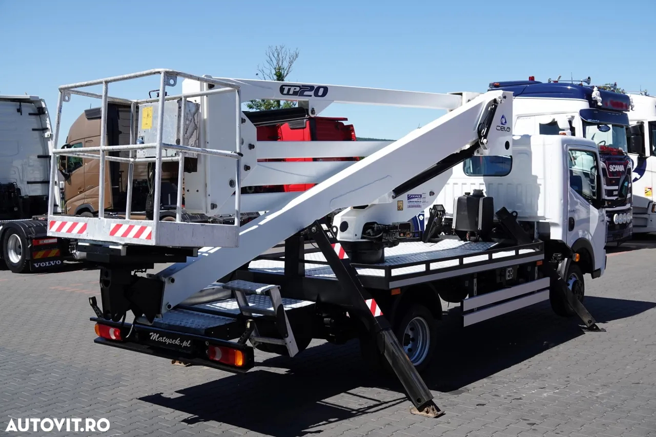 Renault MAXITY 110 DXI / ELEVATOR 20 METRI / ELEVATOR CU CULBIE TP20 / COȘ PENTRU 2 PERSOANE - 250 KG / 42.000 KM / CONTRACT POST-SERVICE - 11