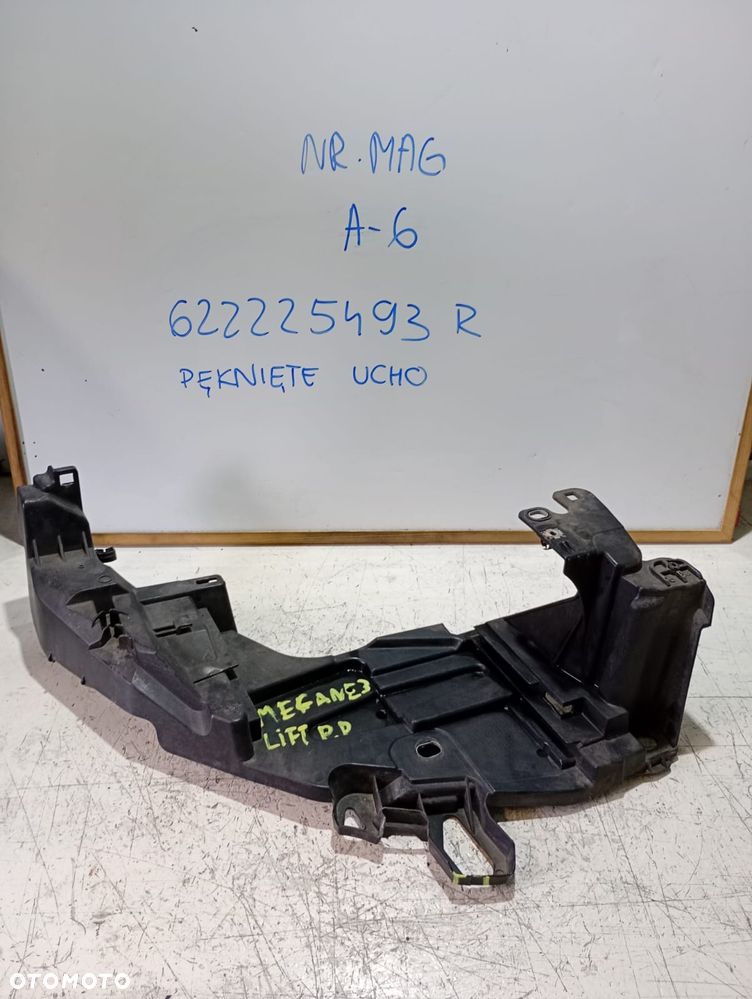 ŚLIZG MOCOWANIE LAMPY PRAWY PRZÓD RENAULT MAGANE III LIFT 622225493R