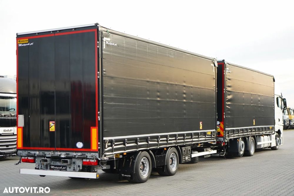 MAN TGX 26.480 / COMBINAȚIE TANDEM 120 M3 / TRAVERSE / MEGA / 6X2 / I-PARK COOL / PUNȚĂ RIDICATĂ / CĂPTUȘEALĂ CĂRUȚ / + REMORCĂ WIELTON / PUNȚI SAF - 6