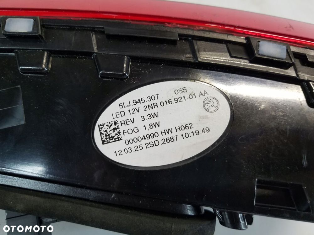 lampa tył w klapę lewa skoda enyaq iv 5lj945307 - 6